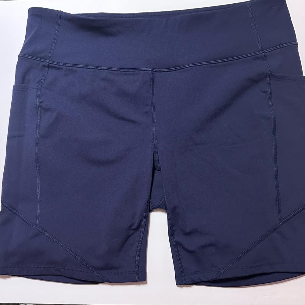 Tek Gear Women's Dark Blue Athletic, Bike/Running Shorts, 1X, NWOT